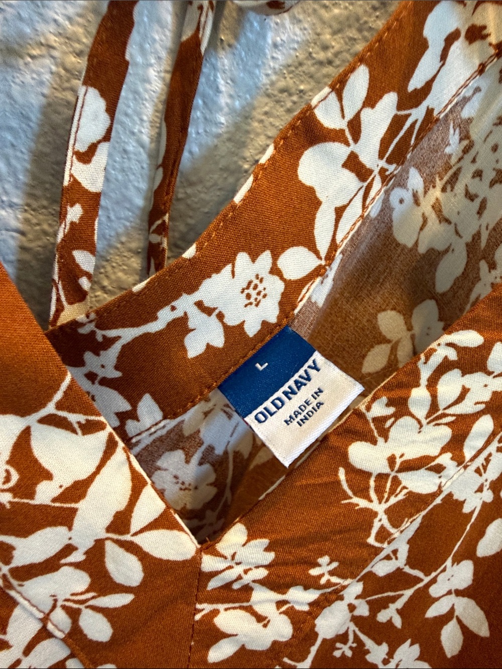 Old Navy Rust Floral V-Neck Midi Dress NWT - Picture 2 of 13